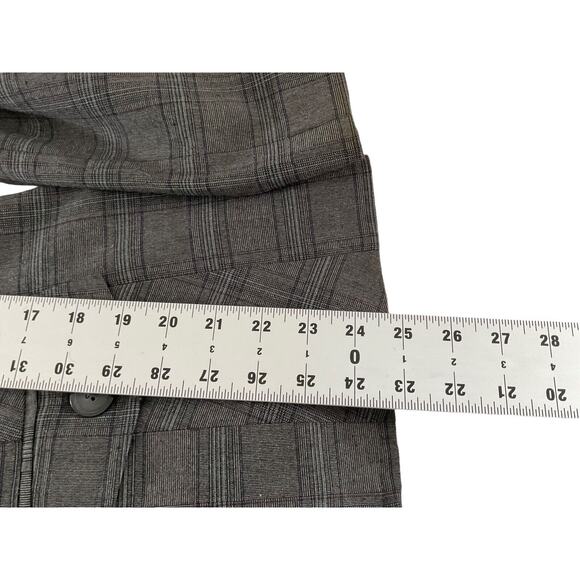 Style & Co Women's 14P Petite Gray Blazer Plaid Double Breasted Jacket Business - Picture 5 of 9